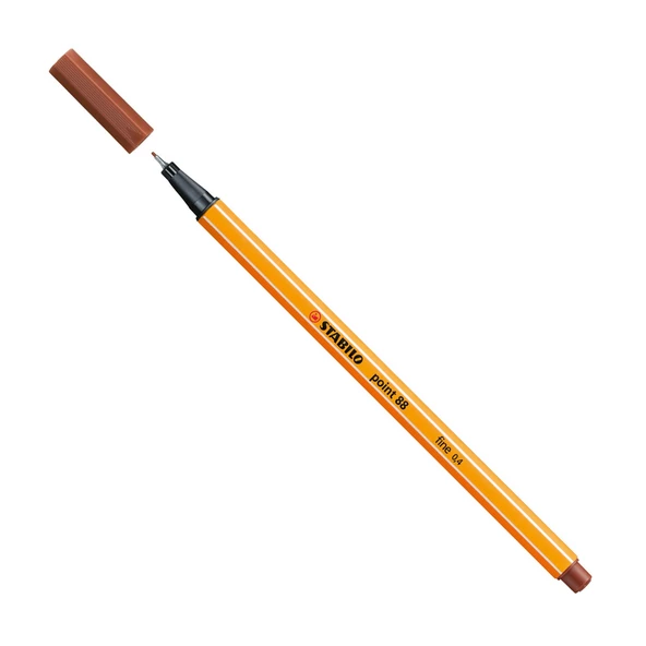 Stabilo 88/38 İnce Uçlu Keçeli Kalem 88 Point 0.4 Mm Fındık Kahverengi (10 Lu Kutu) ürün görseli 1