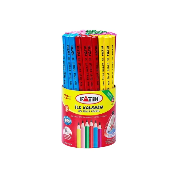 Fatih Kurşun Kalem Jumbo Üçgen Başlangıç Kalemi Renkli Fa12042Kl0072 (72 Li Kutu) ürün görseli 1