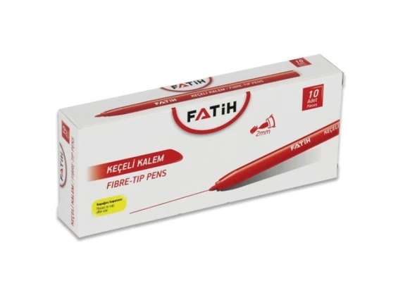 Fatih Keçeli Kalem Ofis Tipi Kırmızı Fa34040Kkok10 (10 Lu Kutu) ürün görseli 1