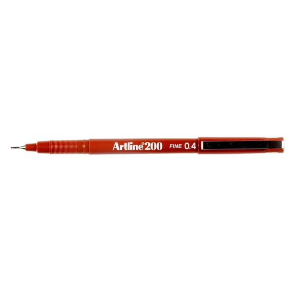 Artline Ek-200 Fineliner İnce Uçlu Keçeli Kalem 0.4 Mm Kırmızı (12 Li Kutu) ürün görseli 1
