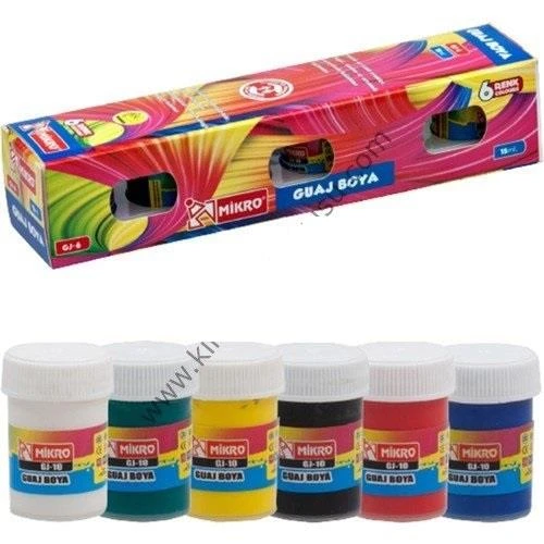 Mikro Gj-6 Guaj Boya Şişe 6 Renk ürün görseli 1