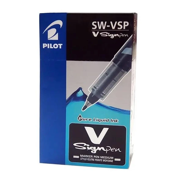 Pilot Roller Kalem Signo Pen İmza Kalemi Siyah Sw-Vsp-B (12 Li Paket) ürün görseli 1
