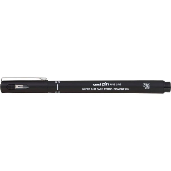 Uni-Ball Pin05-200 Teknik Çizim Kalemi Akrilik Uçlu Fine Line Pin 0.5 Mm Siyah (12 Li Kutu) ürün görseli 1