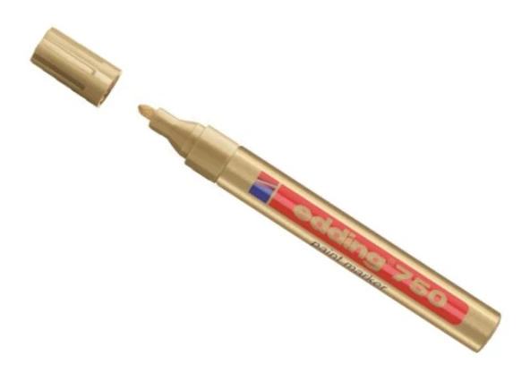 Edding Markör Boya Kalemi 2-4 Mm Yuvarlak Uçlu Altın 750 (10 Lu Kutu) ürün görseli 1