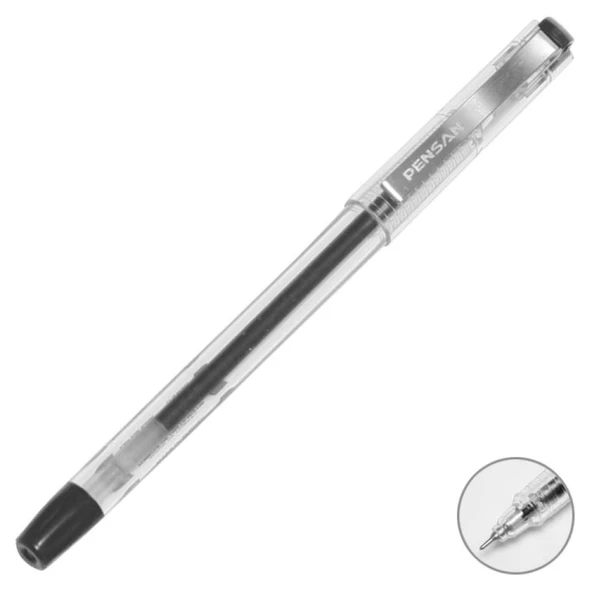 Pensan 6405 My-King Tükenmez Kalem Jel Metal Klipsli 0.5 Mm Siyah (12 Li Kutu) ürün görseli 1
