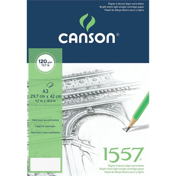 Canson A3 Resim Kağıdı 200 Gr 250 Li Paket 1557 C204121511 ürün görseli 1