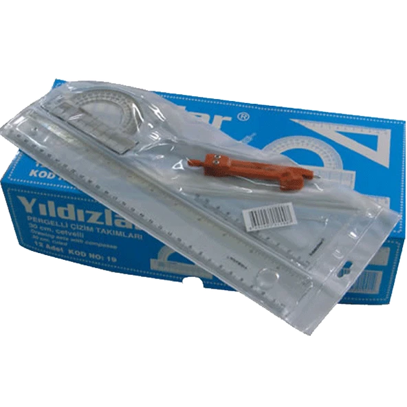 Yıldızlar Kod:019 Pergelli Çizim Takımı 30 Cm ürün görseli 1