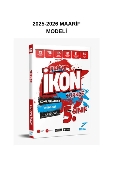 5.SINIF TÜRKÇE İKON KONU ANLATIMLI FASİKÜL SET ürün görseli 1