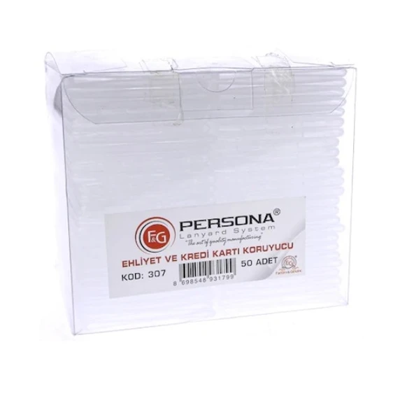 Persona 307 Ehliyet Ve Kredi Kartı Kabı 50 Li (1 Paket 50 Adet) ürün görseli 1