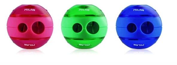 Milan Sphere Hazneli Çiftli Kalemtraş Asorti ML-20156212 Tekli (1 Adet) ürün görseli 1