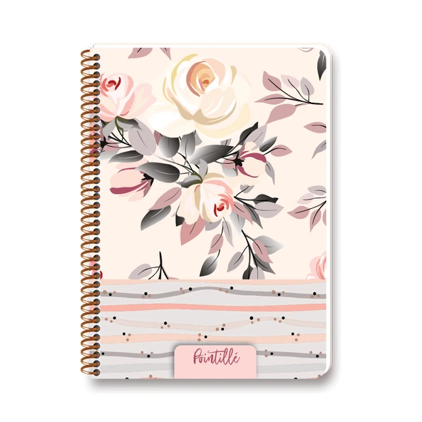 Pointille 20X28Cm 80 Yaprak Kareli Spiralli Karton Kapak Defter 70 Gram (2 Li Paket) ürün görseli 1