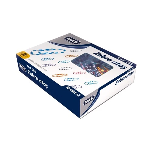 Mas 285 Ataş (Ataç) Zebra Renkli 28 Mm 40 Lı (36 Kutu) ürün görseli 1