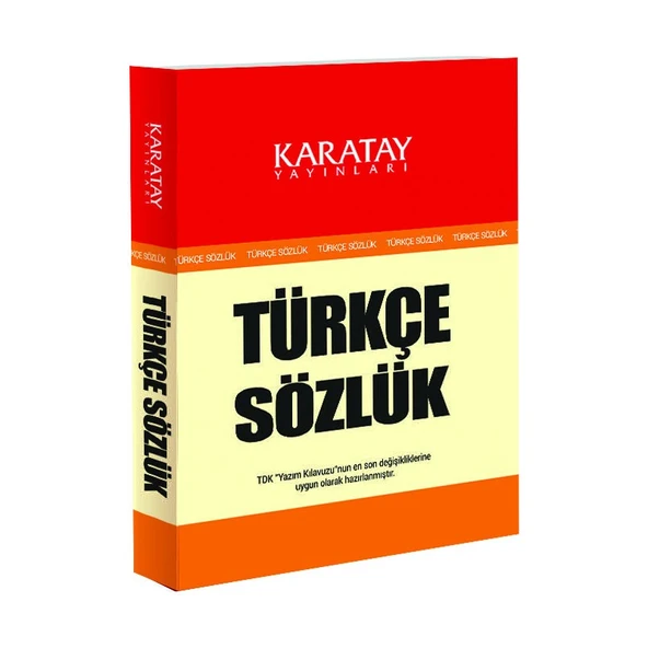 4E Karatay Türkçe Sözlük Karton Kapak 1.Hamur ürün görseli 1