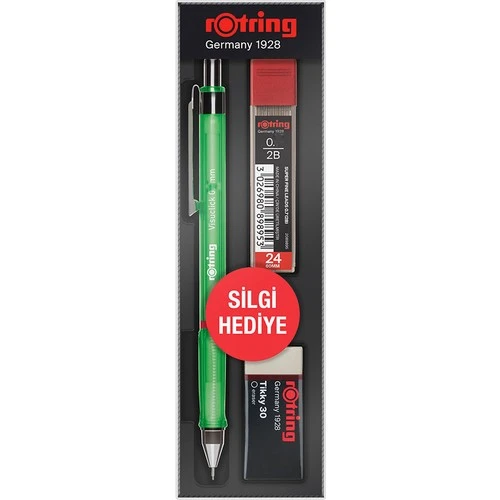 Rotring Okul Seti Visuclick Versatil Kalem + Min + Silgi 0.5 Mm Yeşil Ro-Vk05-Yesil ürün görseli 1