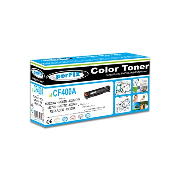 Perfix Cf400A-201A Siyah Universal Toner 1,5K ürün görseli 1