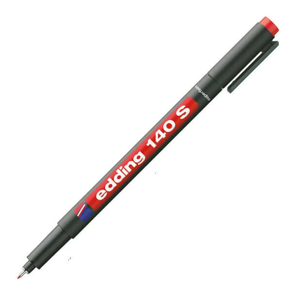 Edding 140S Asetat Kalemi Permanent S Seri 0.3 Mm Kırmızı (10 Lu Kutu) ürün görseli 1