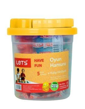 Lets Oyun Hamuru 5 Renk 100 Gr + Kalıp Hediye L-8100 (1 Adet) ürün görseli 1