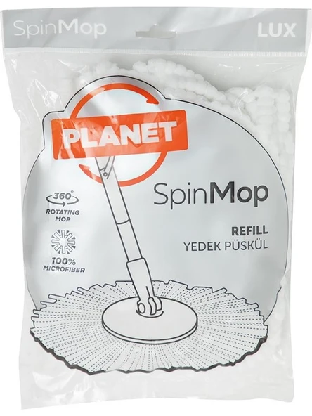 Evdi Planet Spin Mop Püskül Lüks (Yedek Püskül) ürün görseli 1
