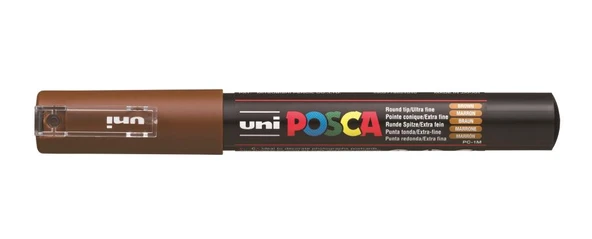 Uni-Ball Pc-1M Markör Boyama Kalemi Posca Su Bazlı Poster 0.7 Mm Kahvenengi PC-1M (6 Lı Paket) ürün görseli 1