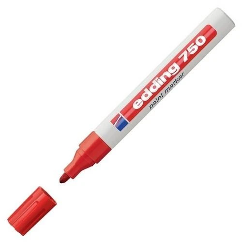 Edding 750 Markör Boya Dekor Kalemi 2-4 Mm Kırmızı Yuvarlak Uçlu (10 Lu Kutu) ürün görseli 1