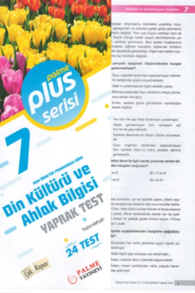 Palme Yayınevi Hazırlık Yaprak Test 7. Sınıf Din Kültürü Plus ürün görseli 1