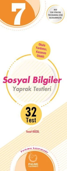 Palme Yayınevi Hazırlık Yaprak Test 7. Sınıf Sosyal Bilgiler ürün görseli 1