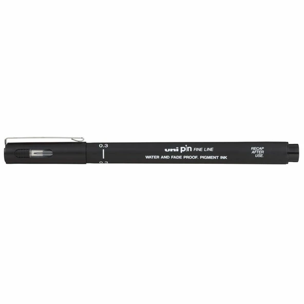 Uni-Ball Pin03-200 Teknik Çizim Kalemi Akrilik Uçlu Fine Line Pin 0.3 Mm Siyah (12 Li Kutu) ürün görseli 1