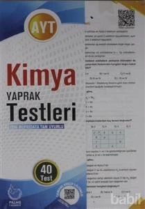 Palme Yayınevi Hazırlık Yaprak Test Yks Ayt Kimya ürün görseli 1