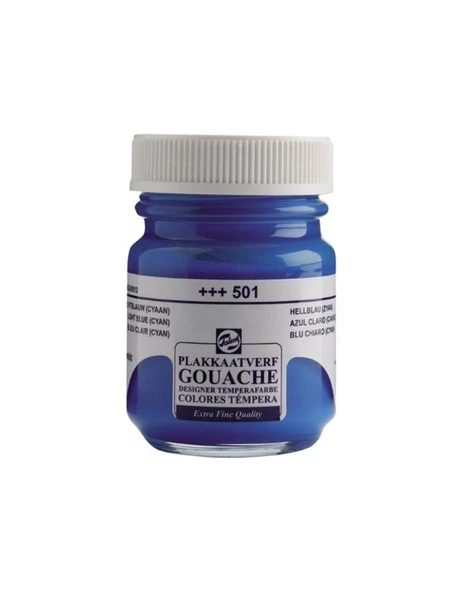 Talens 501 Guaj Boya 16 Ml Light Blue (Açık Mavi) (10 Lu Paket) ürün görseli 1