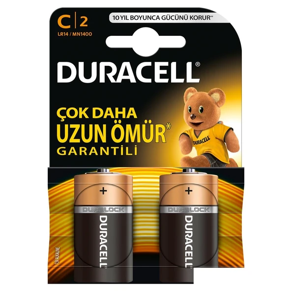 Duracell Alkalin Pil Orta C 2 Li C2 ürün görseli 1