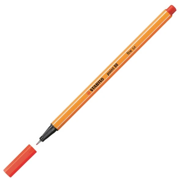 Stabilo 88/48 İnce Uçlu Keçeli Kalem 88 Point 0.4 Mm Kızıl (10 Lu Kutu) ürün görseli 1