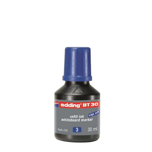 Edding Bt30 Tahta Kalem Mürekkebi Damlalıklı 30 Ml Mavi (10 Lu Kutu) ürün görseli 1