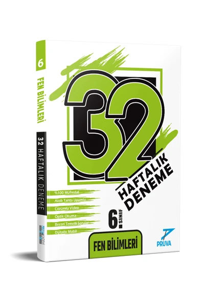 PRUVA 6. SINIF FEN BİLGİSİ 32 HAFTALIK DENEME ürün görseli 1