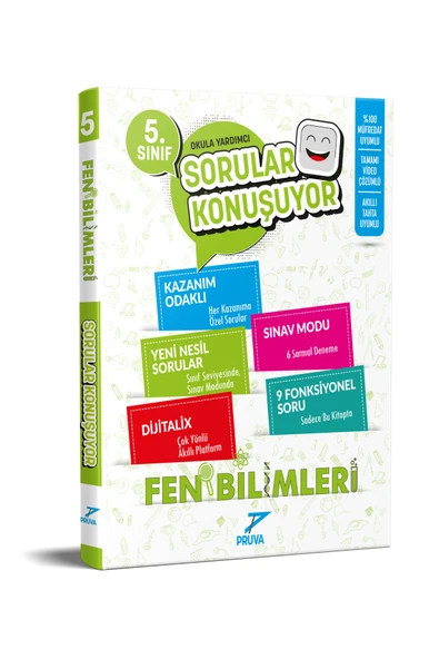 PRUVA AKADEMİ YAYINCILIK 5.SINIF FEN BİLİMLERİ SORULAR KONUŞUYOR ürün görseli 1