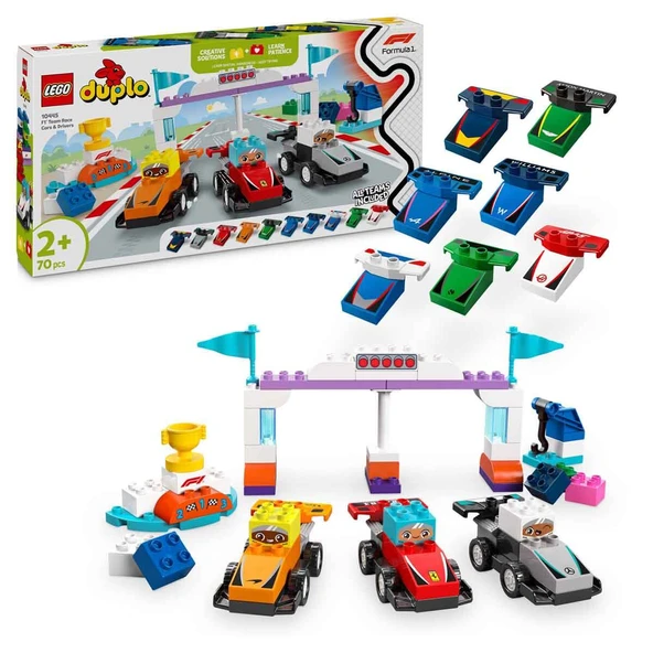 Lego Duplo 10445 F1® Takımı Yarış Arabaları ve Sürücüler ürün görseli 1
