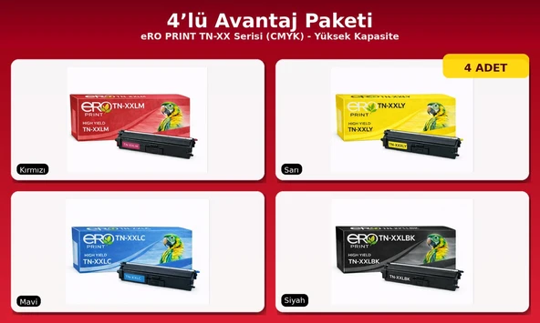TN-871XXL / Brother HL-L9470CDNTT İçin 4 Renk Muadil Toner Set ürün görseli 1