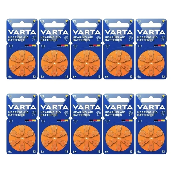 Varta 13 Numara Işitme Cihazı Pili 6'lı Blister 10 Adet(60 Adet) ürün görseli 1