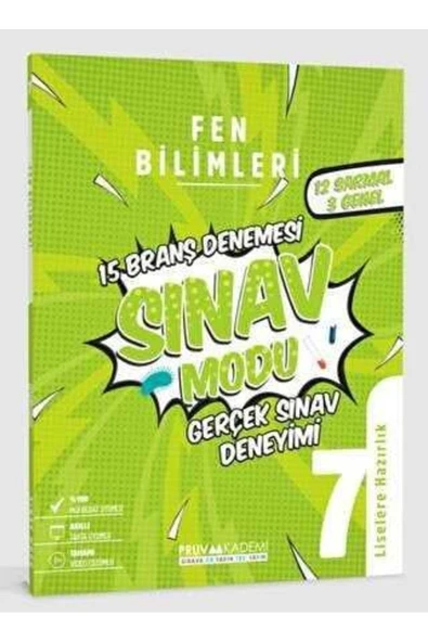 7.sınıf Fen Bilimleri Branş Denemesi Sınav Modu Gerçek Sınav Deneyim 2023 ürün görseli 1