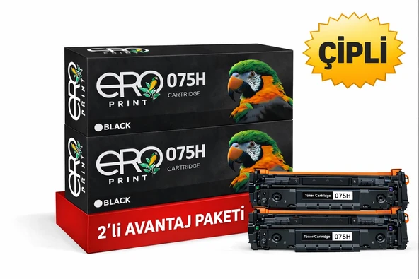 CRG-075H | Canon i-SENSYS MF-667Cdw Çipli Siyah Muadil Toner - 2'li Avantaj Paket ürün görseli 1