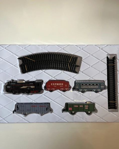Tren Hareketli Pilli Işıklı 19 Parçalı - Resim 4