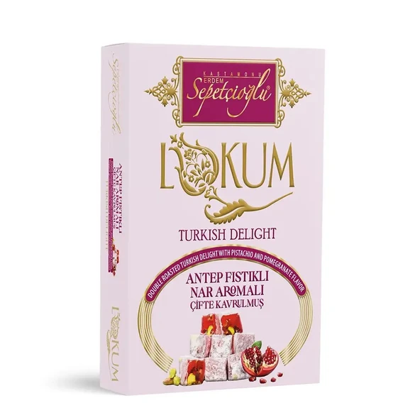 Sepetçioğlu Kastamonu Meşhur Antep Fıstıklı Nar Aromalı Kavrulmuş Lokum 240 G ürün görseli 1