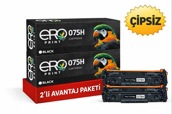 Canon CRG-075HBK Çipsiz Muadil Toner - 2'li Avantaj Paket ürün görseli 1