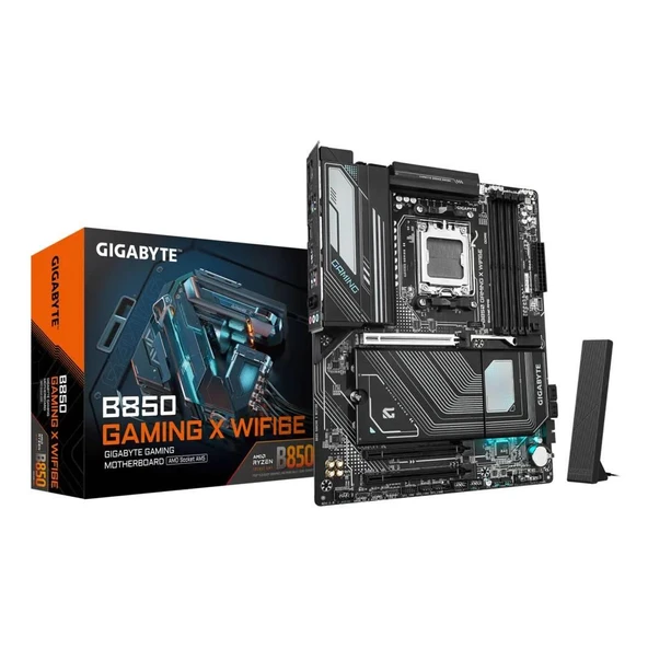 GIGABYTE B850 GAMING X WIFI6E, 4xDDR5, 3xM.2, DP, HDMI, Type-C, Wi-Fi6E, Bluetooth 5.3, AM5 Soket GAMING Anakart ürün görseli 1