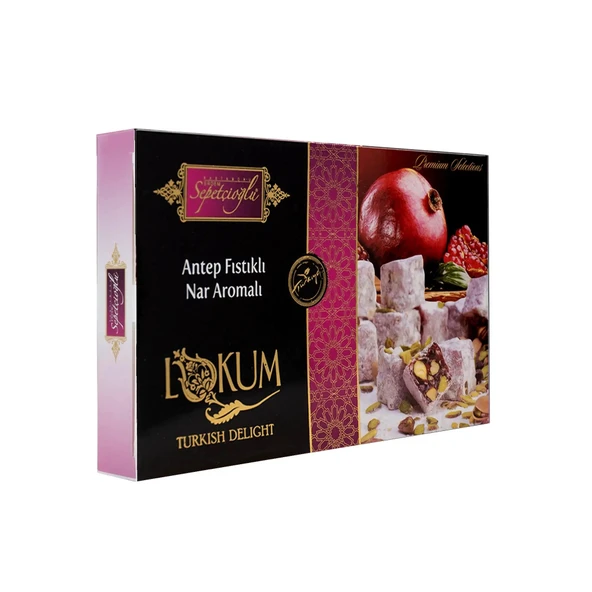Sepetçioğlu Kastamonu Meşhur Antep Fıstıklı Nar Aromalı Lokum 300 G ürün görseli 1