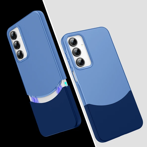 Galaxy A36 Kılıf MagSafe Şarj Özellikli İnce Zarif Mıknatıslı Duble Kapak ürün görseli 1