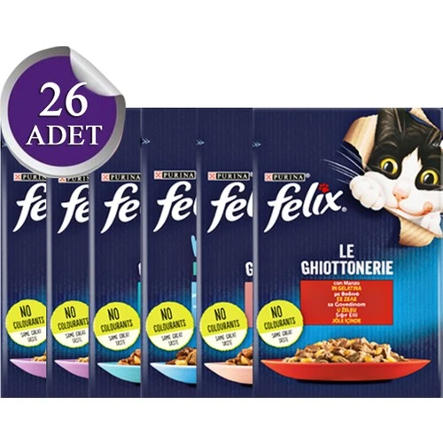 Felix Karışık Paket Pouch Kedi Konservesi 26 x 85 gr ürün görseli 1