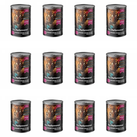 Pro Performance Tavuklu Parça Etli Yavru Kedi Konservesi 400 Gr 12'li Paket ürün görseli 1