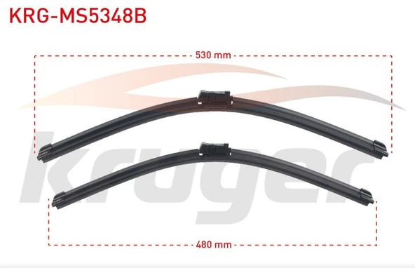 ARAC BAZLI SILECEK SETI 530-480mm VW POLO (9N) / SEAT CORDOBA (6L2) / IBIZA (6L1) 6L1955426A 3A1955425 6N0955425 6Q1955425C ürün görseli 1
