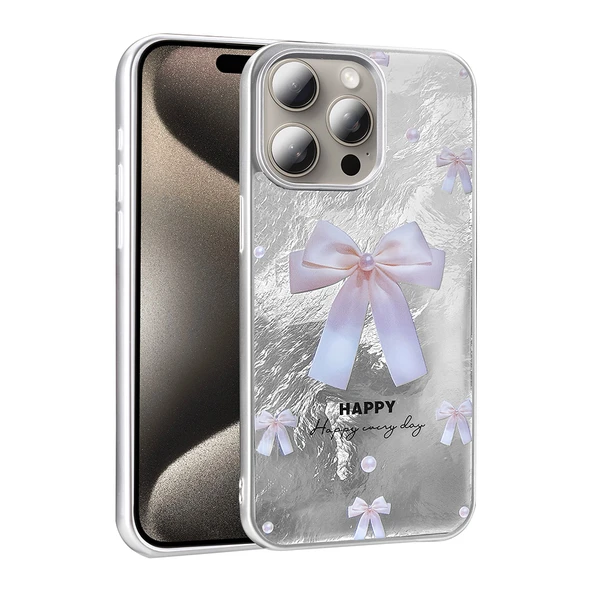 iPhone 15 Pro Max Kılıf Parlak Desenli İnce Tasarım Mep Kapak ürün görseli 1
