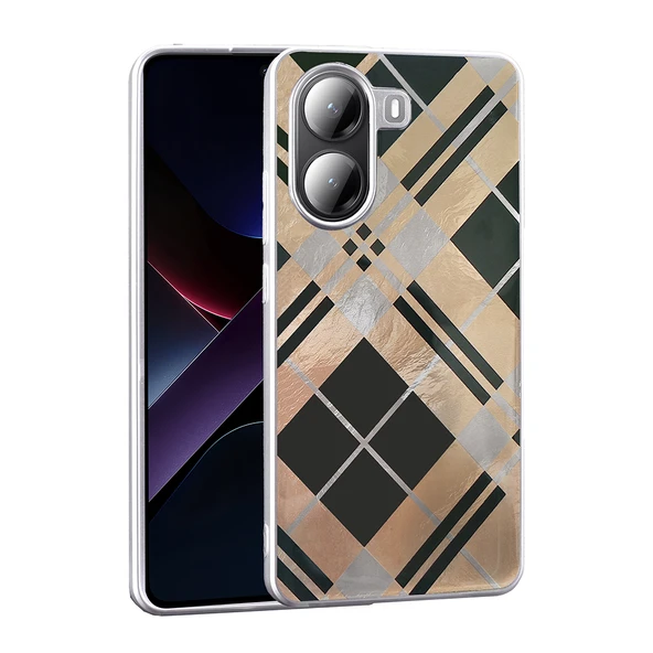 Poco X7 Pro Kılıf Parlak Desenli İnce Tasarım Mep Kapak ürün görseli 1